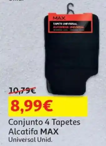 Auchan Conjunto 4 Tapetes Alcatifa MAX Universal Unid. promoção