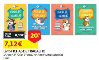 Auchan Livro FICHAS DE TRABALHO promoção