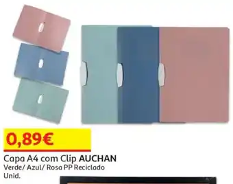 Auchan Capa A4 com Clip AUCHAN promoção