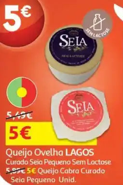 Auchan Queijo Ovelha LAGOS Curado Seia Pequeno Sem Lactose promoção