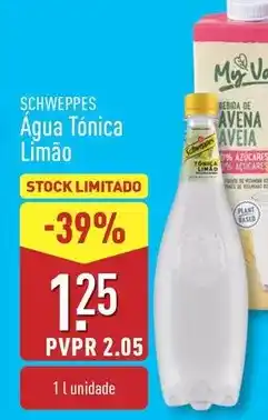 ALDI Schweppes - agua tónica limão promoção