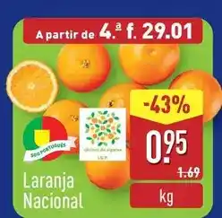 ALDI Laranja nacional promoção