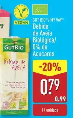 ALDI Gut bio - bebida de aveia biologica/ 0% de açúcares promoção