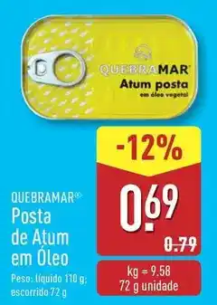 ALDI Quebramar - posta de atum em oleo promoção