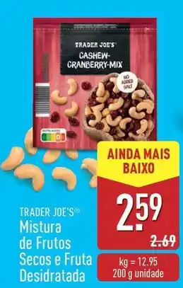 ALDI Trader joe ́s - mistura de frutos secos e fruta desidratada promoção