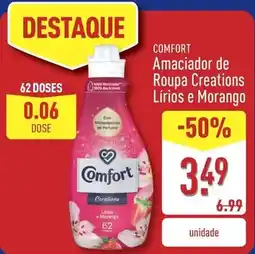 ALDI Comfort - amaciador de roupa creations lirios e morango promoção