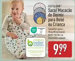 ALDI Lily & dan - saco/macacao de dormir para bebe ou crianca promoção