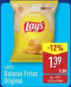 ALDI Lay's - batatas fritas original promoção