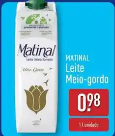 ALDI Matinal - leite meio-gordo promoção