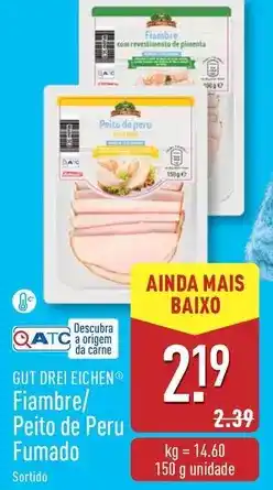 ALDI Gut drei eichen - fiambre/peito de peru fumado promoção