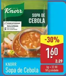 ALDI Knorr - sopa de cebola promoção