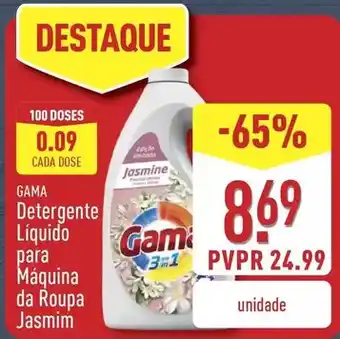 ALDI Gama - detergente liquido para maquina da roupa jasmin promoção