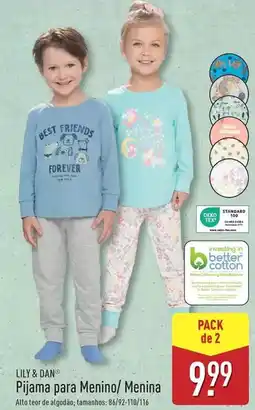 ALDI Lily & dan - pijama para menino/menina promoção