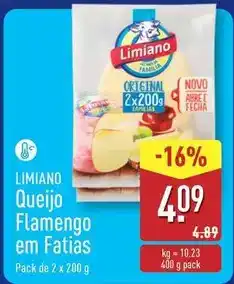 ALDI Limiano - queijo flamengo em fatias promoção