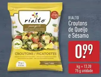 ALDI Rialto - croutons de queijo e sesamo promoção