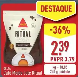 ALDI Delta - café moido lote ritual promoção