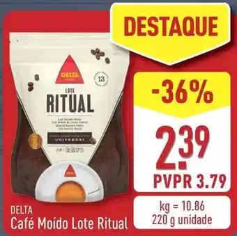 ALDI Delta - café moido lote ritual promoção