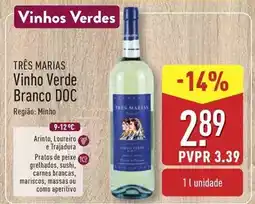 ALDI Três marias - vinho verde branco doc promoção