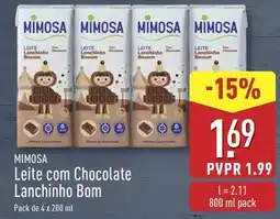 ALDI Mimosa - leite com chocolate lanchinho promoção