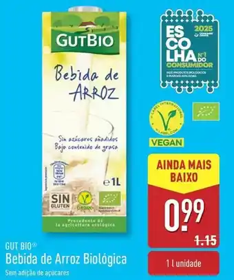 ALDI Gut bio - bebida de arroz biologica promoção