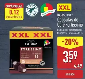 ALDI Barissimo - capsulas de cafe fortissimo promoção