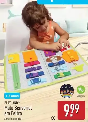 ALDI Playland - mala sensorial em feltro promoção