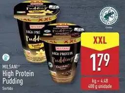 ALDI Milsani - high protein pudding promoção