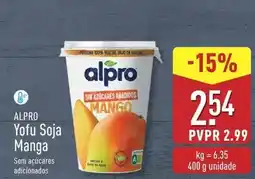 ALDI Alpro - yofu soja manga promoção