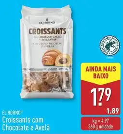 ALDI El horno - croissants com chocolate e avela promoção