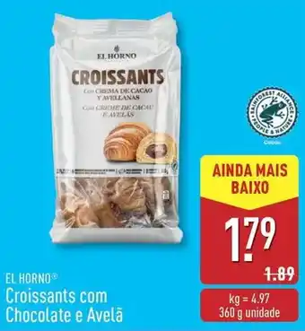 ALDI El horno - croissants com chocolate e avela promoção