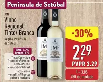 ALDI Jmf - vinho regional tinto/branco promoção