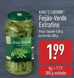 ALDI King's crown - feijão-verde extrafino promoção