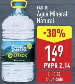 ALDI Fastio - agua mineral natural promoção