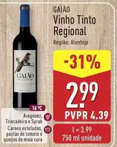 ALDI Gaiao - vinho tinto regional promoção