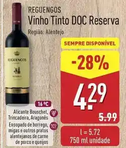 ALDI Reguengos - vinho tinto doc reserva promoção