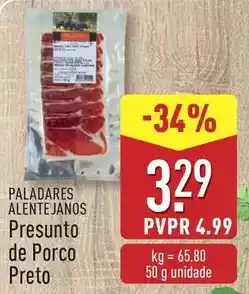 ALDI Paladares alentejanos - presunto de porco preto promoção