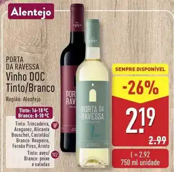 ALDI Porta da ravessa - vinho doc tinto promoção