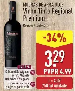 ALDI Mouras de arraiolos - vinho tinto regional promoção