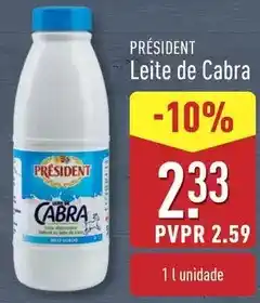 ALDI Président - leite de cabra promoção