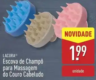 ALDI Lacura - escova de champo para massagem do couro cabeludo promoção