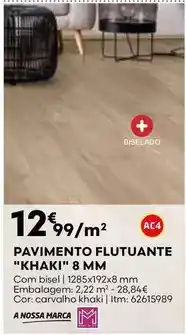 Bricomarché A+ - pavimento flutuante khaki 8 mm promoção