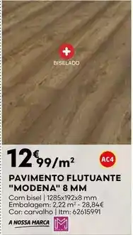 Bricomarché A+ - pavimento flutuante modena 8 mm promoção