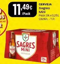 Intermarché Sagres mini - cerveja promoção