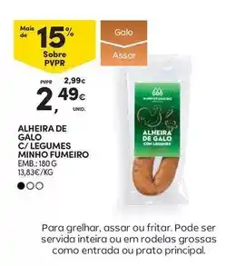 Continente com - alheira de galo c/legumes minho fumeiro promoção