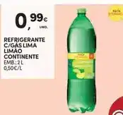 Continente Lima - refrigerante c/gas limao promoção