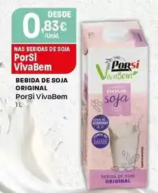 Intermarché Porsi vivabem - bebida de soja original promoção