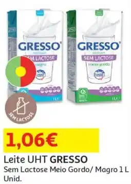 Auchan Leite UHT GRESSO promoção