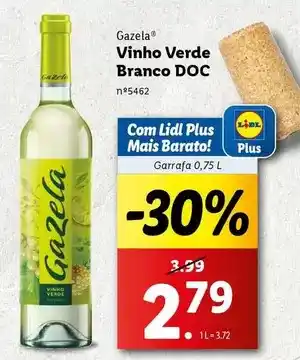 Lidl Gazela - vinho verde branco doc promoção