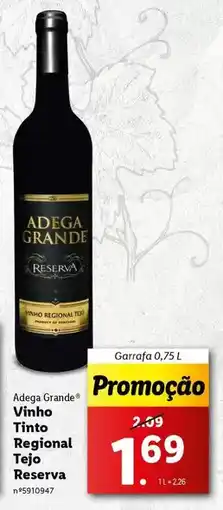 Lidl Adega - vinho tinto regional tejo promoção