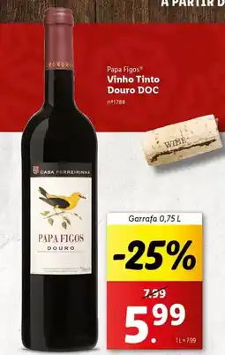 Lidl Papa figos - vinho tinto douro doc promoção